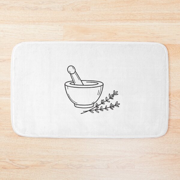 Item preview, A thyme sprig beside a mortar filled with spice mix designed and sold by rasagamastore.