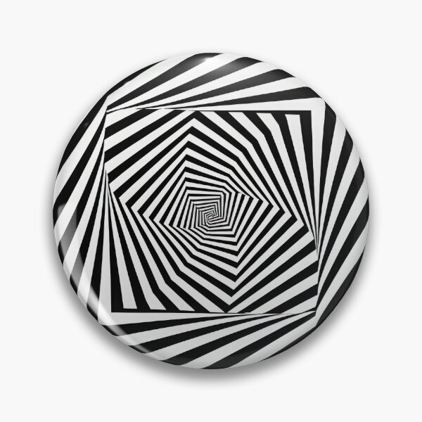 Artikelvorschau, Optisches Spiralmuster – Minimalistische geometrische Illusionskunst in Schwarz-Weiß entworfen und verkauft von NoctaHike.