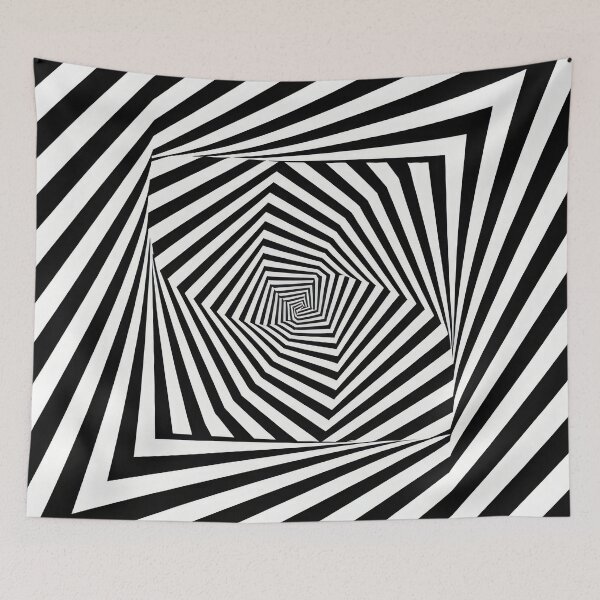 Item preview, Optical Spiral Pattern – Black and White Minimal Geometric Illusion Art designed and sold by NoctaHike.