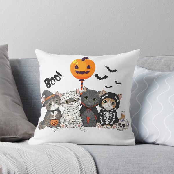 Item preview, Cute Halloween Cats – Spooky Kitty Squad Illustration designed and sold by weerayar.