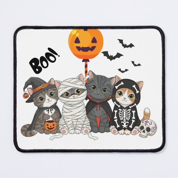 Item preview, Cute Halloween Cats – Spooky Kitty Squad Illustration designed and sold by weerayar.