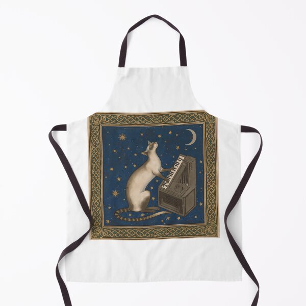 Item preview, Siamese-Style Cat Playing Organ Medieval Art designed and sold by PictorialWhimsy.
