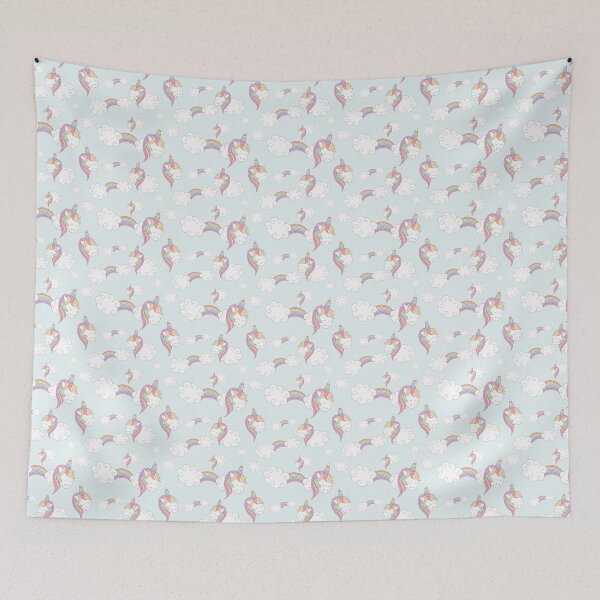 Item preview, Unicorns and rainbows pattern designed and sold by studioMoSa.