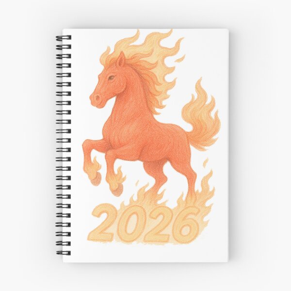 Aperçu de l'œuvre Cheval de Feu Rouge 2026 créée et vendue par PHILILY.