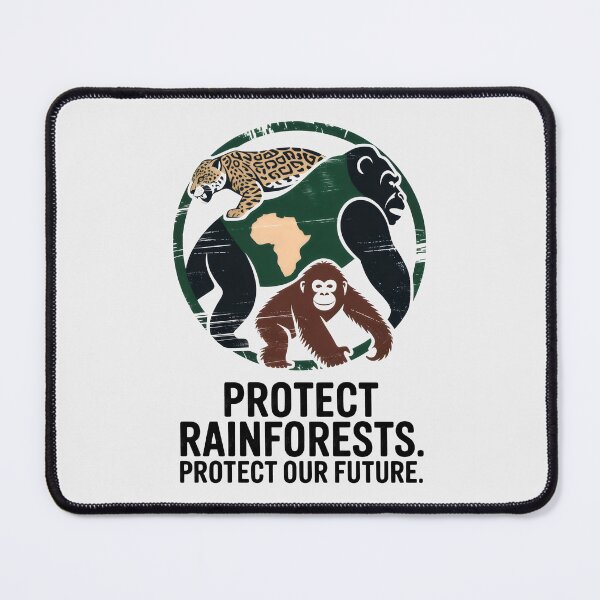 Item preview, Rainforest Guardians Over Africa Map in Distressed Circle designed and sold by SplashTastic.