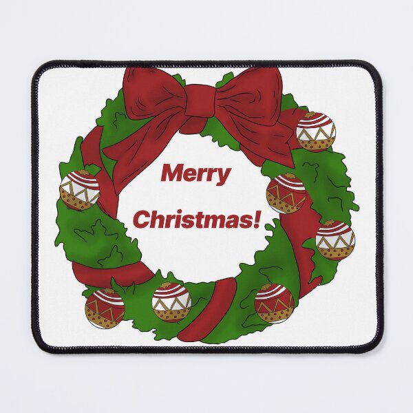 Item preview, Merry Christmas Wreath – Classic Red Holiday Decor | Cozy Winter Gift Idea designed and sold by Crack-in-Colors.