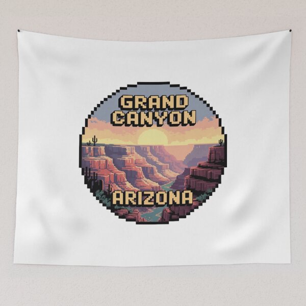 Item preview, Grand Canyon Arizona Pixel Art – Retro Sunset Canyon Landscape Design designed and sold by CircinusStore.