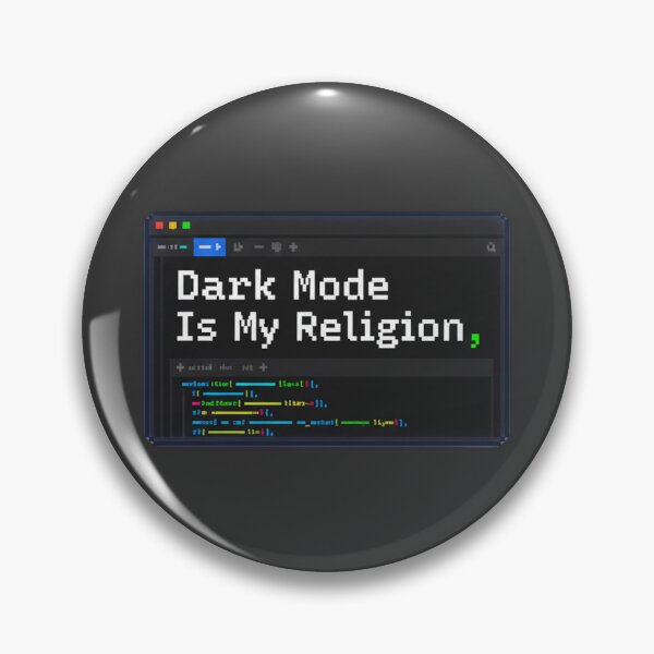 Item preview, Dark Mode Is My Religion Art designed and sold by WiserShop.