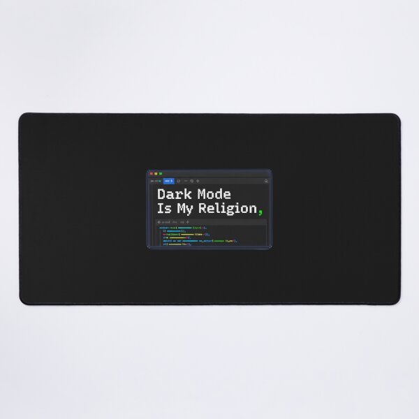 Item preview, Dark Mode Is My Religion Art designed and sold by WiserShop.