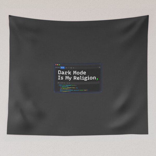 Item preview, Dark Mode Is My Religion Art designed and sold by WiserShop.