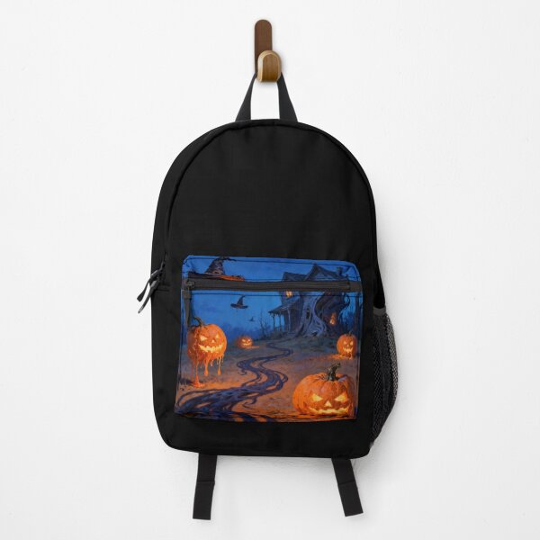 Item preview, Halloween Haunted House – Melting Pumpkins, Witch Hats and a Winding Path designed and sold by Athena2445.