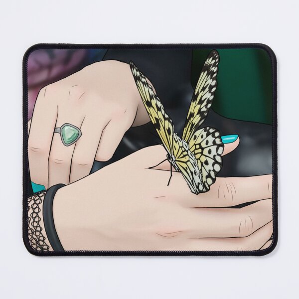 Item preview, Gentle Moment with a Paper Kite Butterfly, cartoon illustration. designed and sold by David Patterson.
