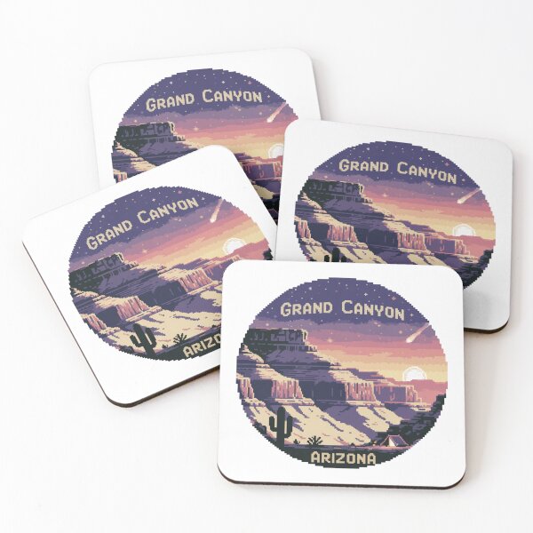 Item preview, Grand Canyon Arizona Pixel Art – Retro Night Sky Camping Design designed and sold by CircinusStore.