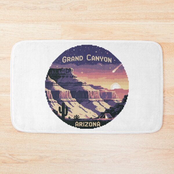 Item preview, Grand Canyon Arizona Pixel Art – Retro Night Sky Camping Design designed and sold by CircinusStore.
