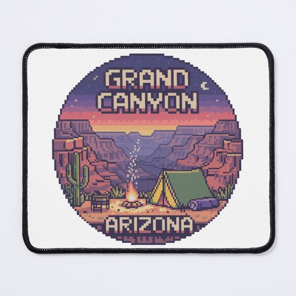 Item preview, Grand Canyon Arizona Pixel Art – Retro Sunset Camping Scene designed and sold by CircinusStore.