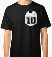 Soccer No. 10 T-Shirt Soccer in the breast pocket Classic T-Shirt