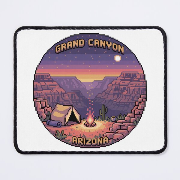 Item preview, Grand Canyon Arizona Pixel Art – Retro Desert Campfire Scene designed and sold by CircinusStore.