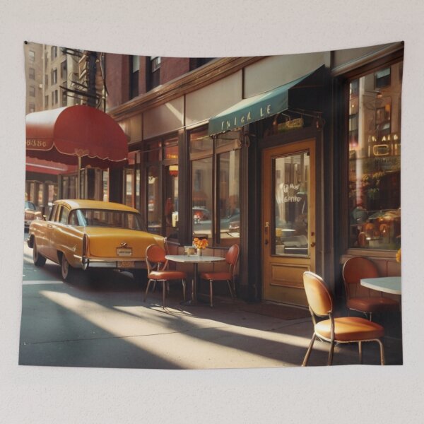 Item preview, Vintage Dreams on Main Street Diner designed and sold by BlareBlare.