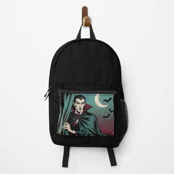 Item preview, Vintage vampire under the moon – retro gothic Halloween illustration designed and sold by Athena2445.