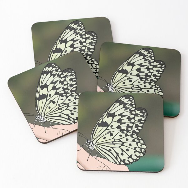 Item preview, Paper Kite Butterfly Perched on Fingertip, cartoon illustration designed and sold by David Patterson.