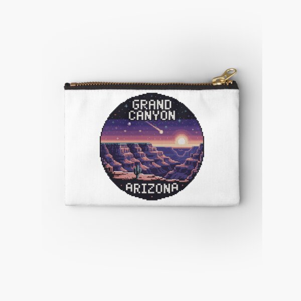 Item preview, Grand Canyon Arizona Pixel Art – Meteor Shower Desert Sunset designed and sold by CircinusStore.