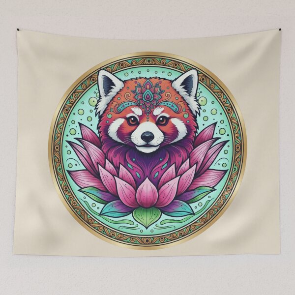 Item preview, Red Panda Mandala Spirit Animal designed and sold by Zen Mosaic.