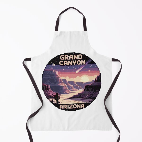 Item preview, Title: Grand Canyon Arizona Pixel Art – Meteor Shower Desert Sunset designed and sold by CircinusStore.