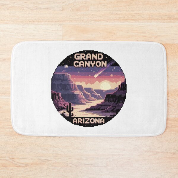 Item preview, Title: Grand Canyon Arizona Pixel Art – Meteor Shower Desert Sunset designed and sold by CircinusStore.