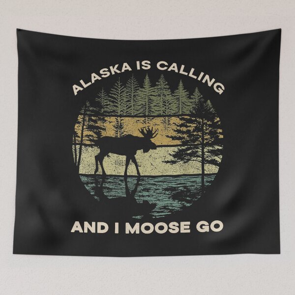 Item preview, Alaska Moose Pun T-Shirt Vintage Nature Tee designed and sold by LashondaGreen89.