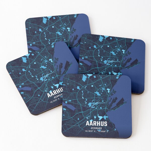 Item preview, Aarhus Midnight City Map designed and sold by HomeLivingCo.