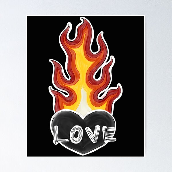 Item preview, Burning Love Heart  designed and sold by MattherOber.