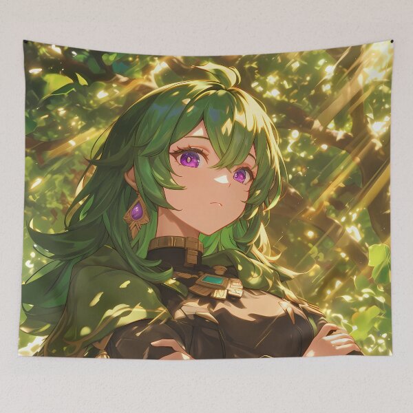 Item preview, Collei Genshin Impact vibrant ranger woodland green anime character designed and sold by HumbertoValveno.