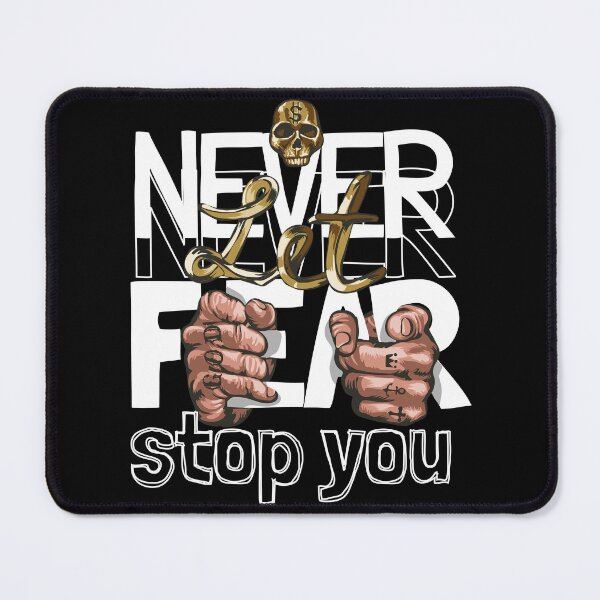 Item preview, Never Let Fear Stop You | Bold Motivational Tattoo Art designed and sold by Sticker-saga.