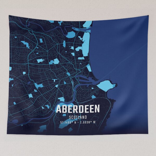 Item preview, Aberdeen Midnight City Map designed and sold by HomeLivingCo.
