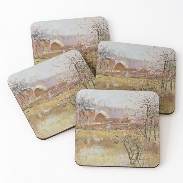 Item preview, Beautiful painting vintage Farm landscape agricultural art designed and sold by Vintage Designs +.