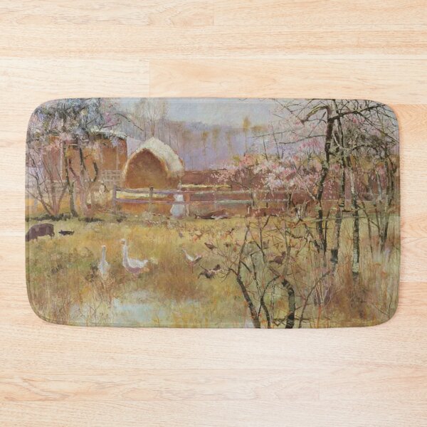 Item preview, Beautiful painting vintage Farm landscape agricultural art designed and sold by Vintage Designs +.