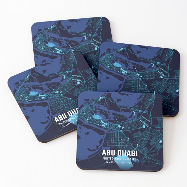 Item preview, Abu Dhabi Midnight City Map designed and sold by HomeLivingCo.