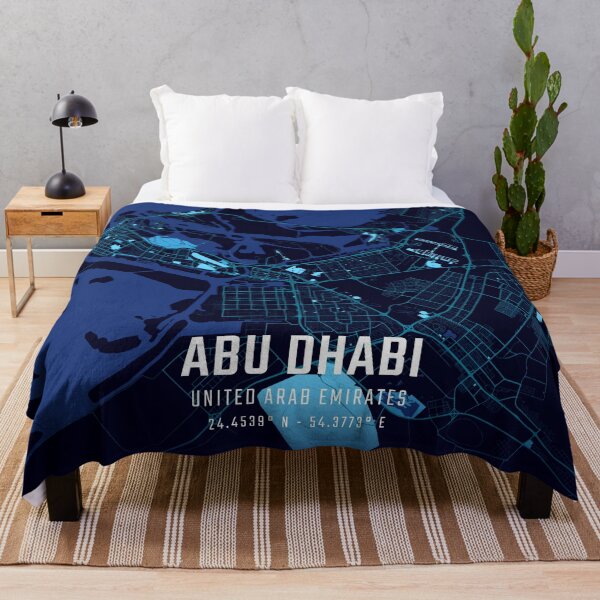 Item preview, Abu Dhabi Midnight City Map designed and sold by HomeLivingCo.