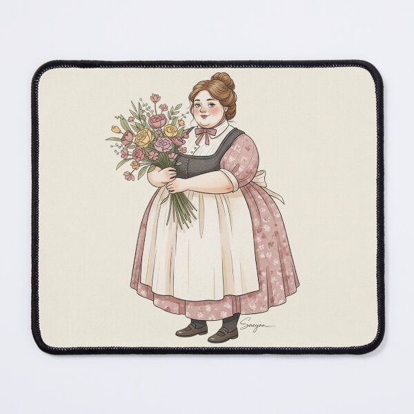 Item preview, Woman Holding a Grand Bouquet of Roses designed and sold by Pasteltone.