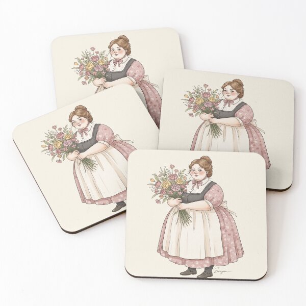 Item preview, Woman Holding a Grand Bouquet of Roses designed and sold by Pasteltone.