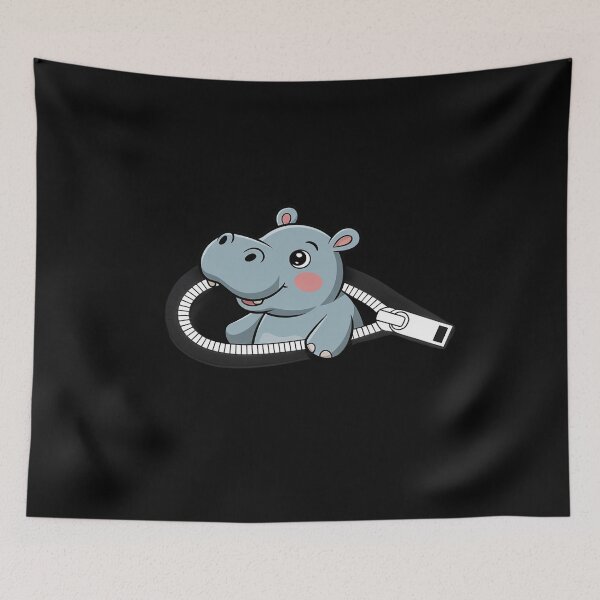 Item preview, Baby Hippo Emerging from A Zipper designed and sold by PeteHomenick.