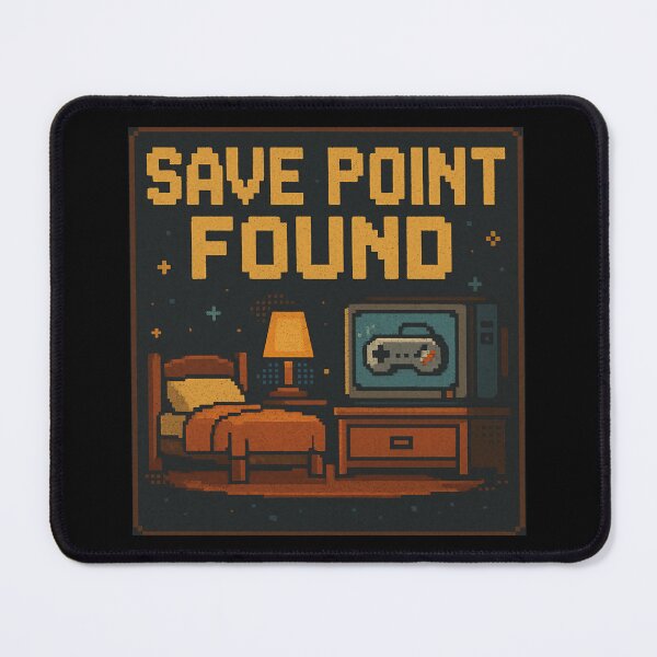 Item preview, Save Point Found Retro Gamer Bedroom Pixel Art. designed and sold by The-T-In-Retro.