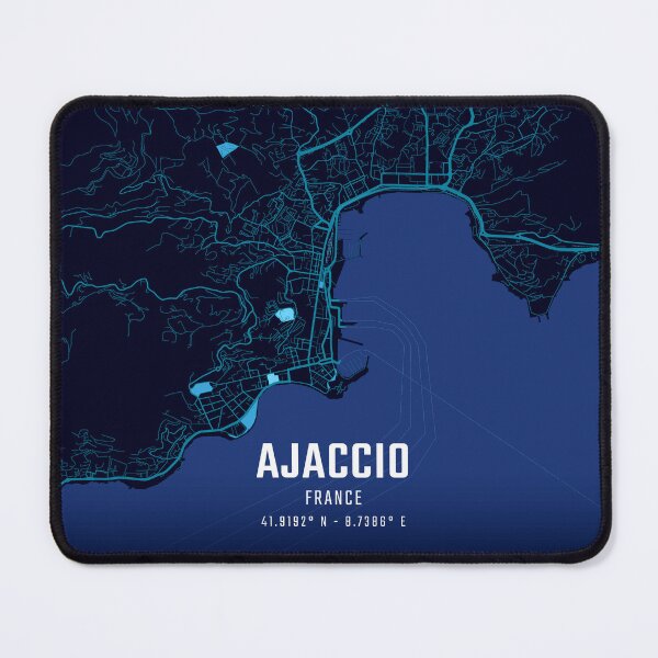 Item preview, Ajaccio Midnight City Map designed and sold by HomeLivingCo.
