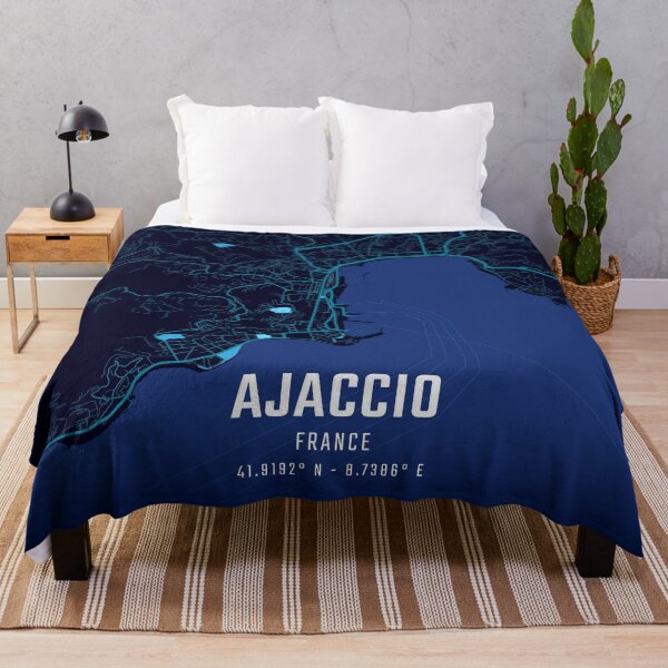 Item preview, Ajaccio Midnight City Map designed and sold by HomeLivingCo.
