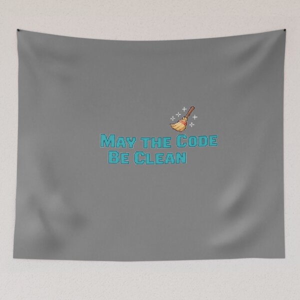 Item preview, May the Code Be Clean Minimal Art designed and sold by WiserShop.