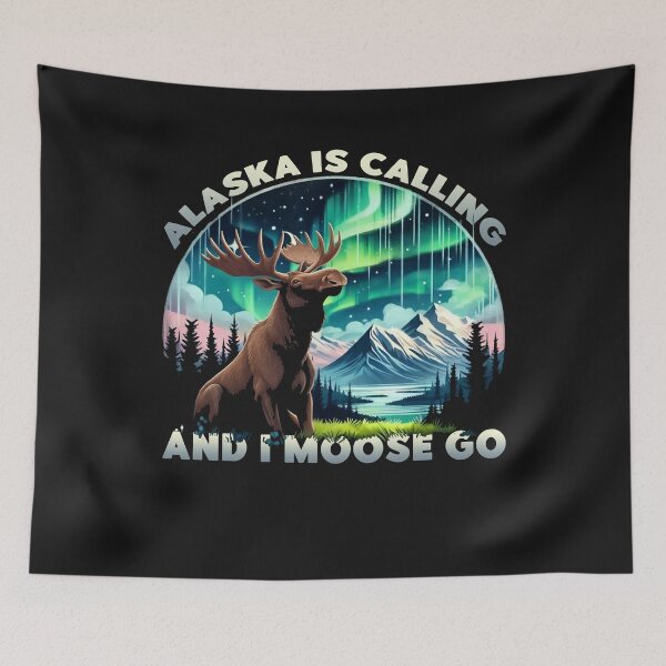Item preview, Aurora Moose Alaska T-Shirt – Scenic Wilderness Tee designed and sold by LarryMBrown.
