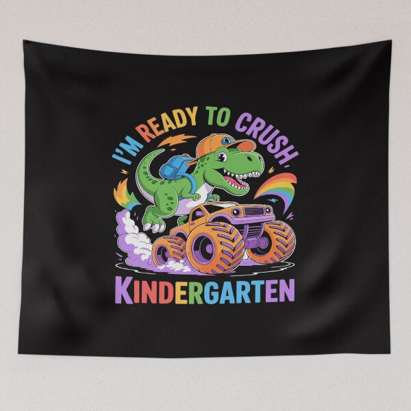 Item preview, Back To School Boy Dinosaur I'm Ready To Crush Kindergarten designed and sold by PeteHomenick.