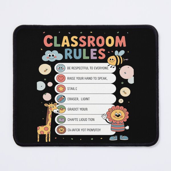 Item preview, Back to School Classroom Rules Cute Teachers & Students designed and sold by PeteHomenick.