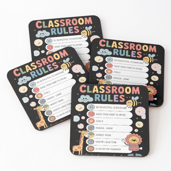 Item preview, Back to School Classroom Rules Cute Teachers & Students designed and sold by PeteHomenick.