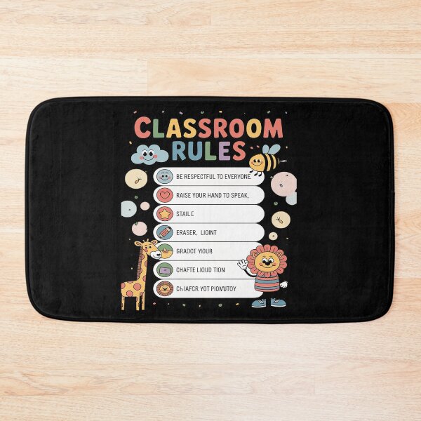 Item preview, Back to School Classroom Rules Cute Teachers & Students designed and sold by PeteHomenick.
